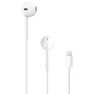 White Apple EarPods with lightning connector