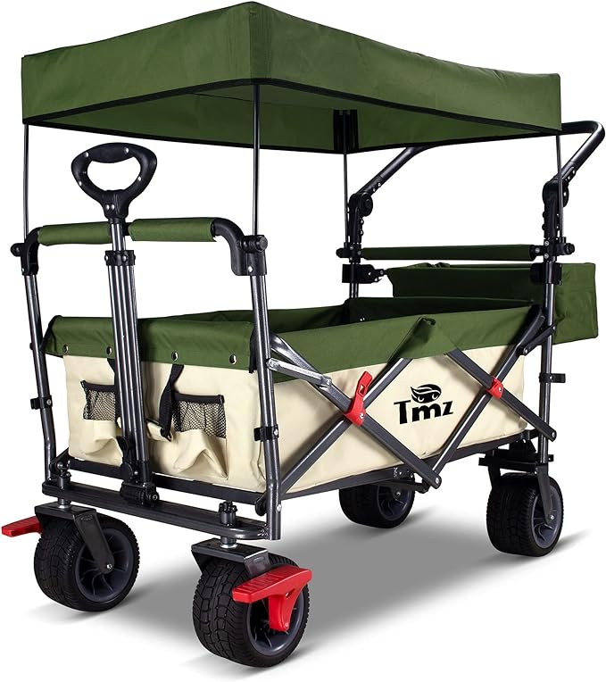 TMZ All Terrain Wide Wheel Utility Folding Wagon