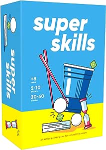 Super Skills - Action Game for Competitive People - Beat Your Friends at 120 Challenges - Fun Group Activity for Family Night or Party with Kids, Teens & Adults