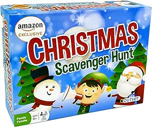 Christmas Scavenger Hunt Game (Amazon Exclusive) – Contains 220 Cards – Christmas Themed Party Game for 2 or More Players Ages 6 and up by Outset Media