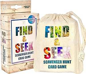 Find and Seek Scavenger Hunt Outdoor Indoor Card Game for Kids