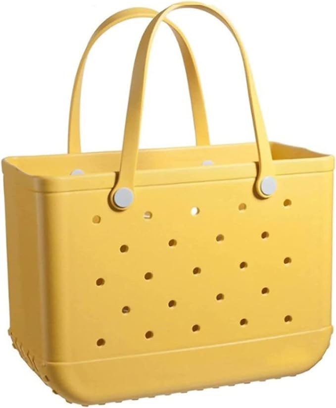 Large Rubber EVA Tote Bag with Holes