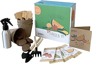 Vegetable Garden Kit Set - Complete Seed Starter Kit, Australian Non-GMO untreated Seeds, Grow Your own kit, Gardening Set for Adults & Children