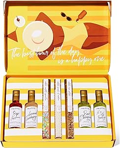 Thoughtfully Cocktails, Cocktail Therapy Mixer Gift Set, Includes Cosmo, Margarita, Mojito, and Pina Colada Flavoured Cocktail Mixers and Edible Pearl, Rose Petal and Confetti Garnishes, Set of 7