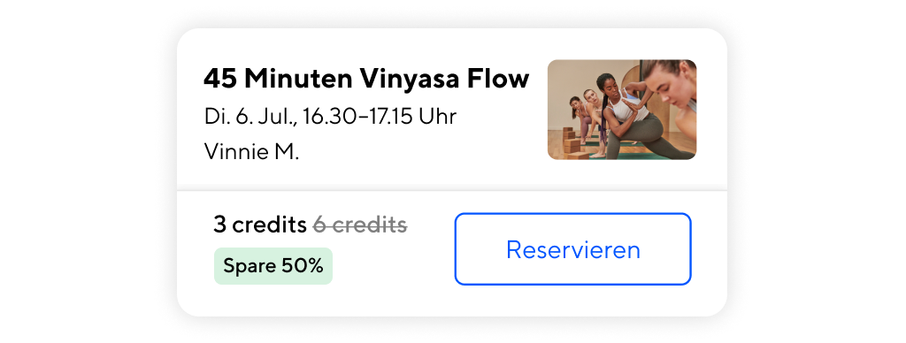 45 min Vinyasa Flow Product UI 