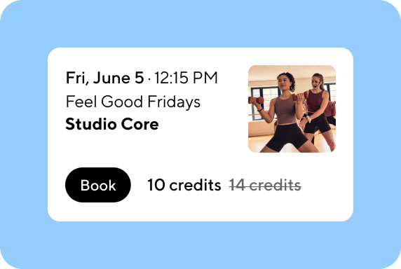 How it works for members - Book with credits - Picture