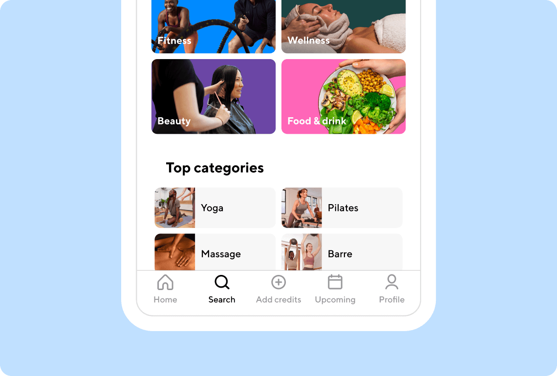 ClassPass-app-interface 