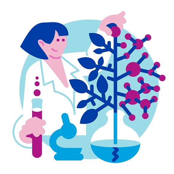 Un scientifique teste les ingrédients en laboratoire