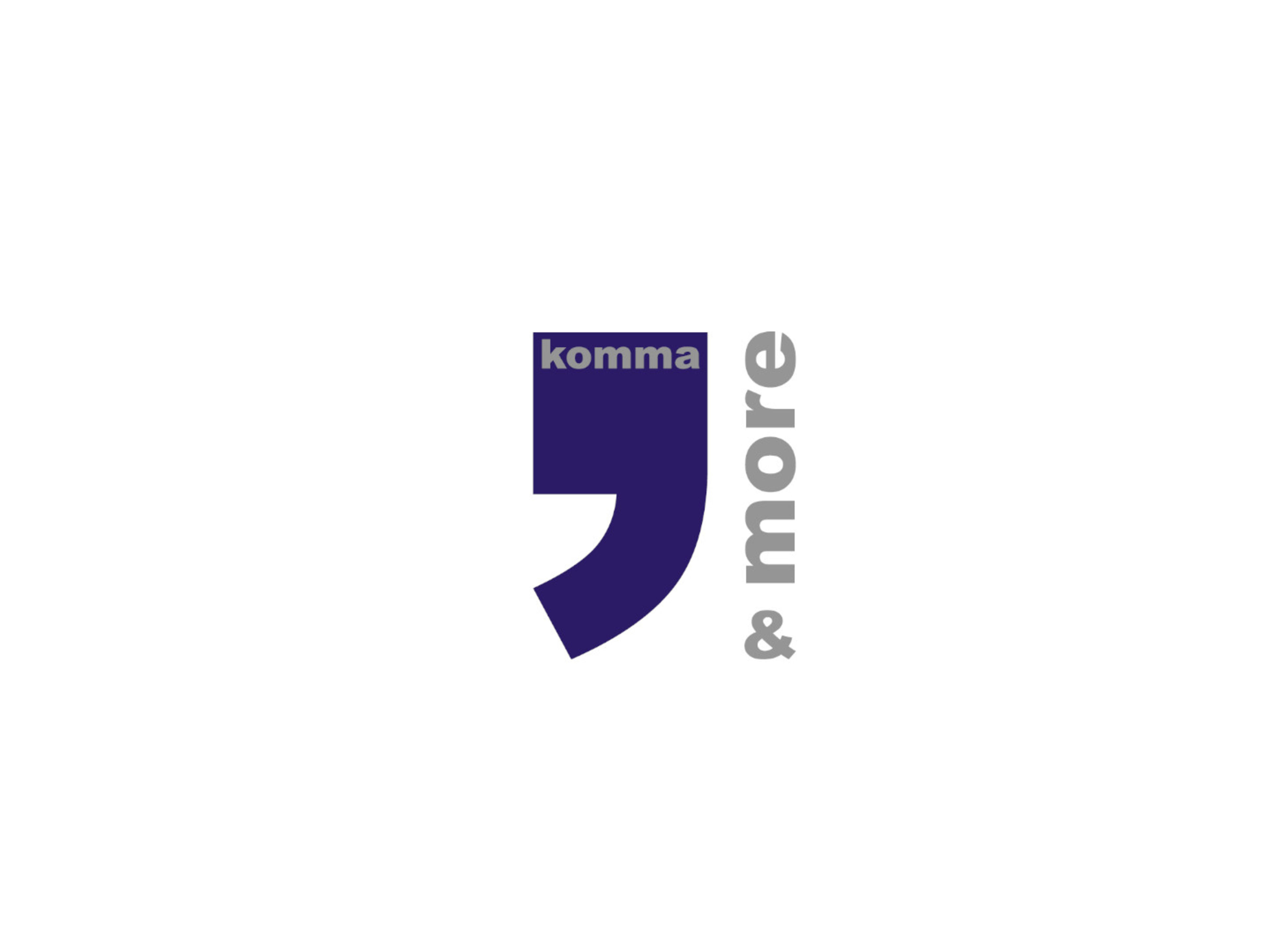 Logo Komma & More Logo komma & more