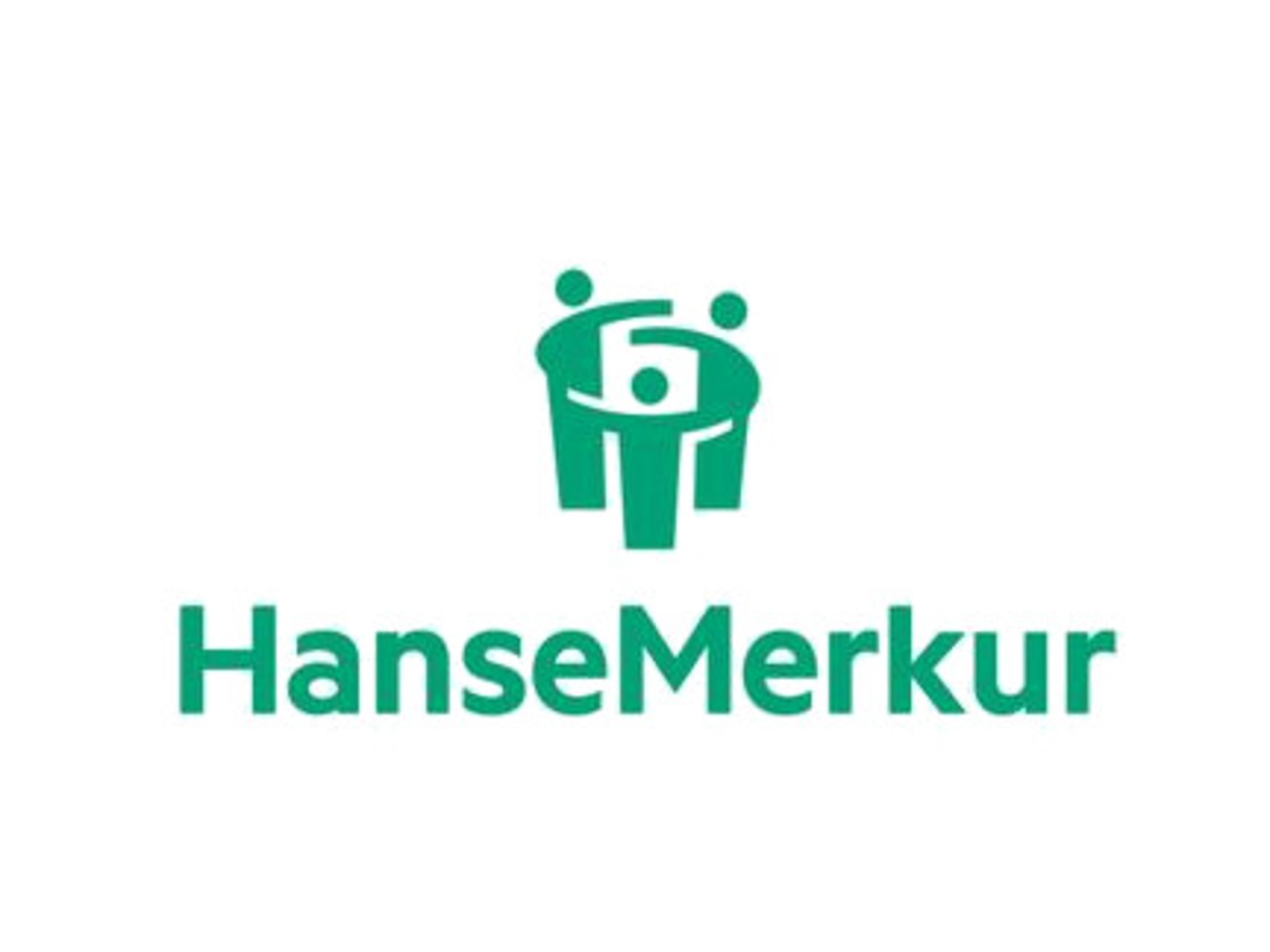 HanseMerkur Logo HanseMerkur Logo mit grünem Symbol und Schriftzug.