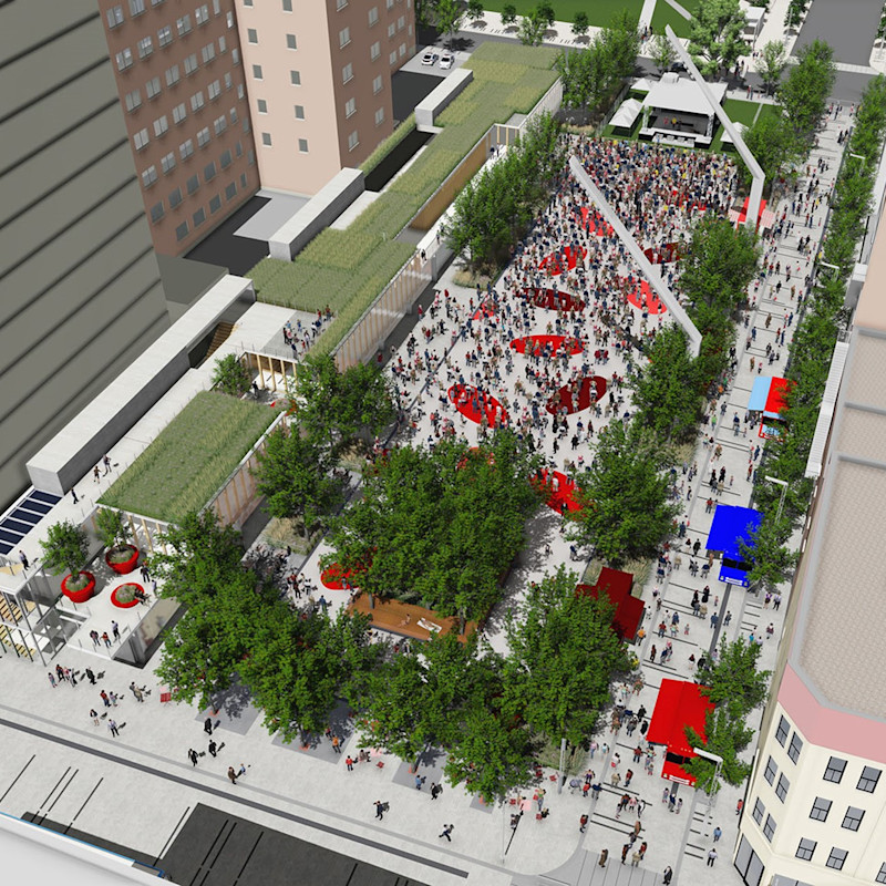 Development of the Esplanade Tranquille in the Quartier des Spectacles 01