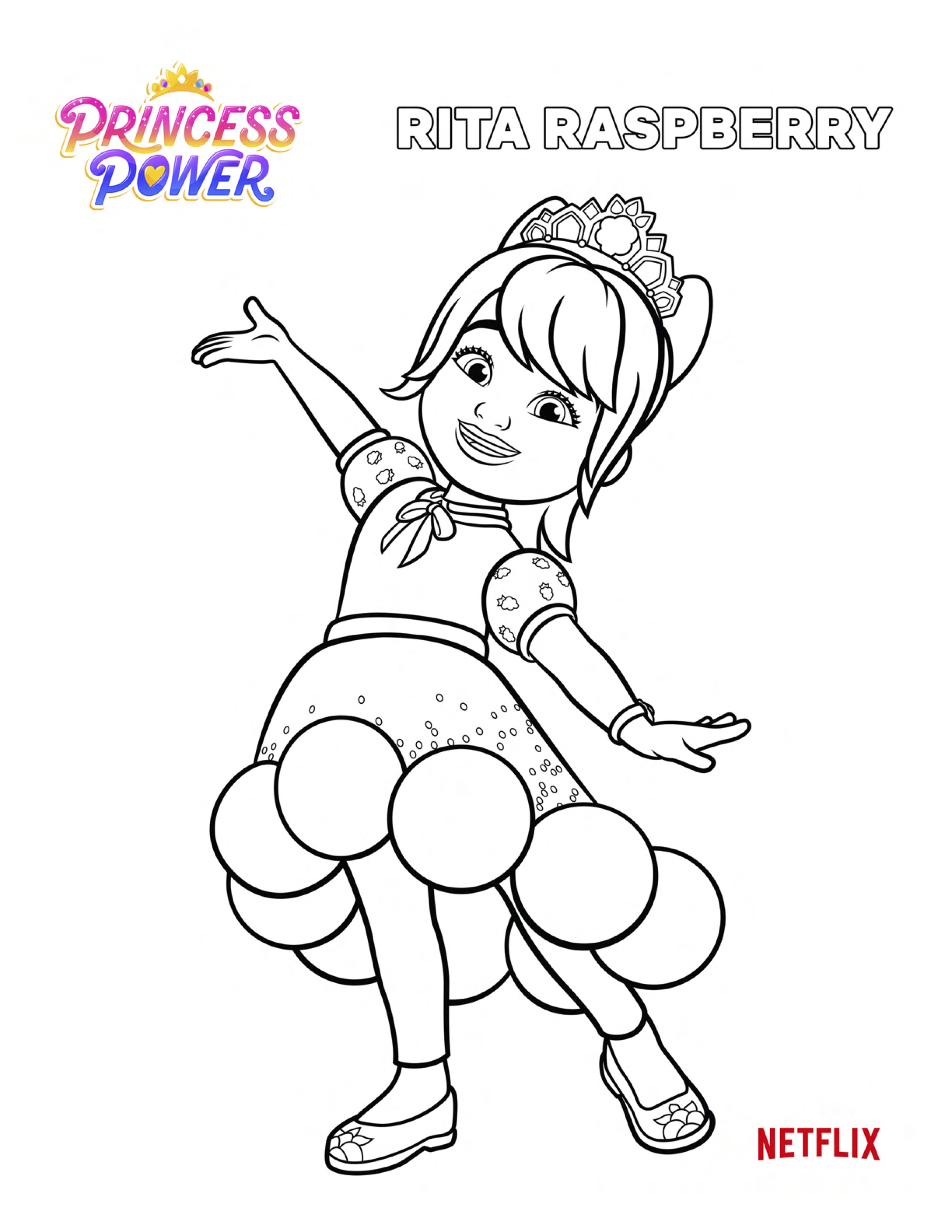 Gabby Playing Guitar Coloring Page - Free Printable Coloring Pages for Kids