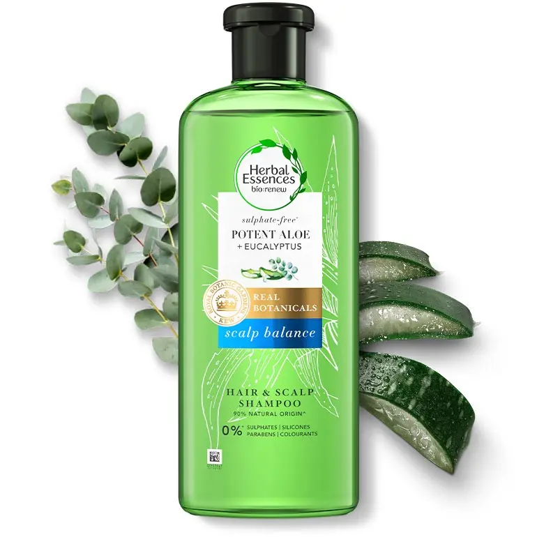 Herbal Essences aloe & eucalyptus shampoo bottle