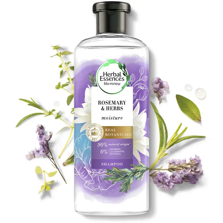 Herbal Essences rosemary & herbs shampoo bottle
