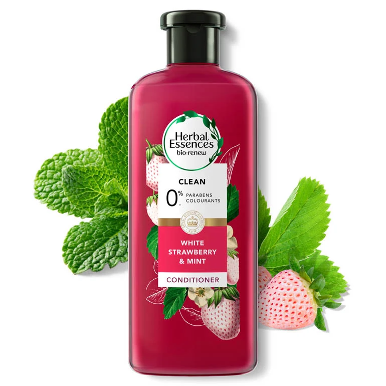 Herbal Essences white strawberry & mint conditioner bottle