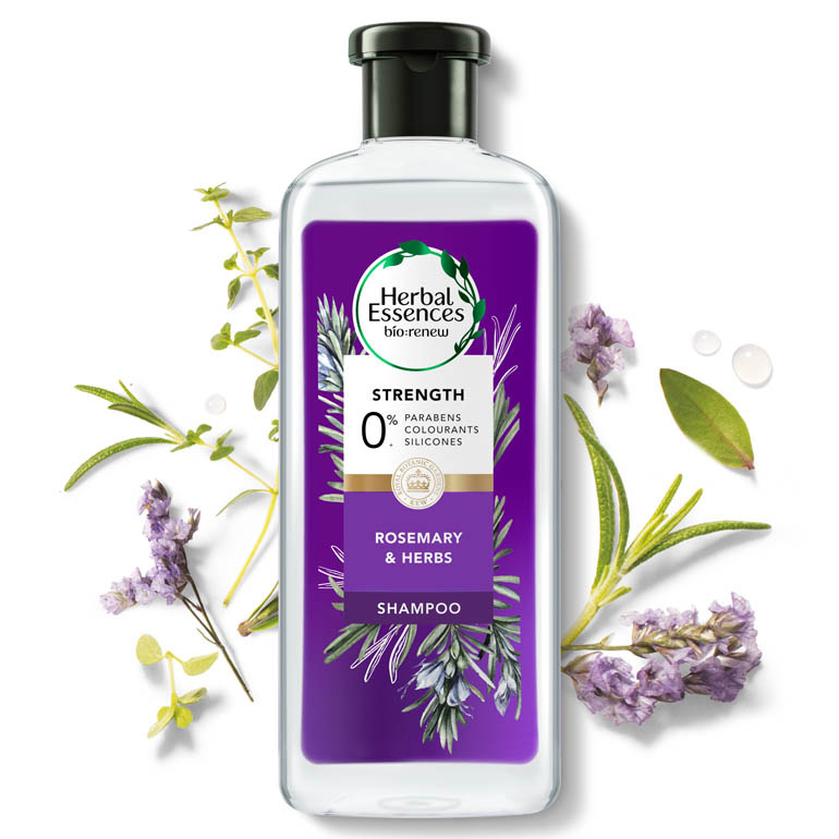 Herbal Essences rosemary & herbs shampoo bottle