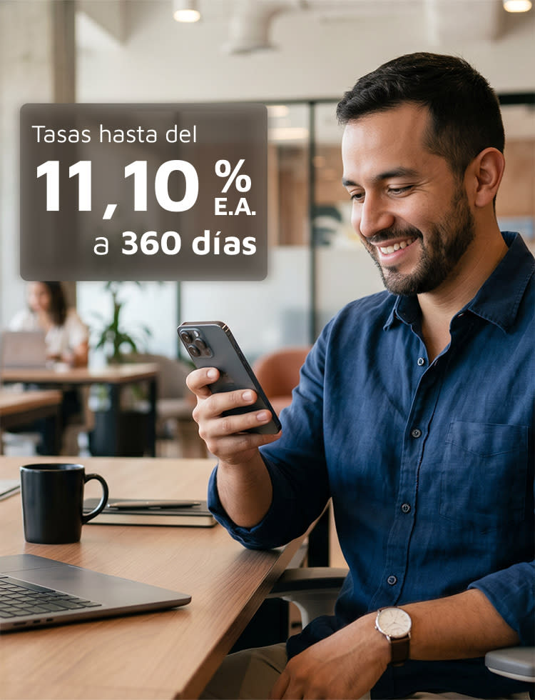 ¡Que tu prima crezca!​  Inviértela en un CDT 