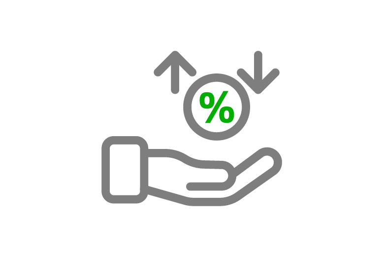 Iconos Tasas de Interés Tasa variable