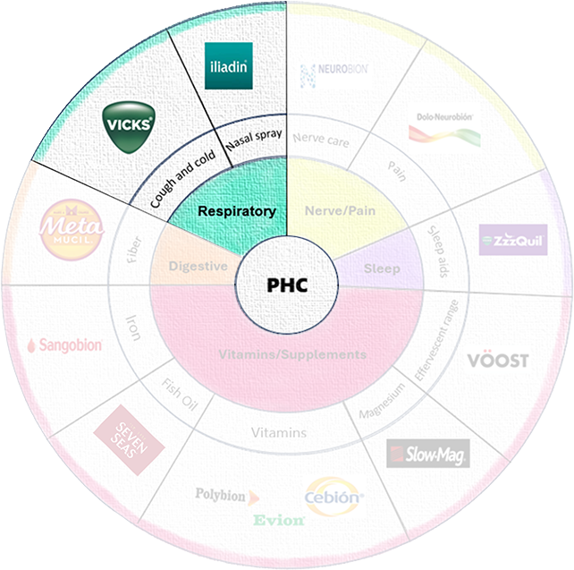 The pillars of PHC, with the respiratory pillar being highlighted.