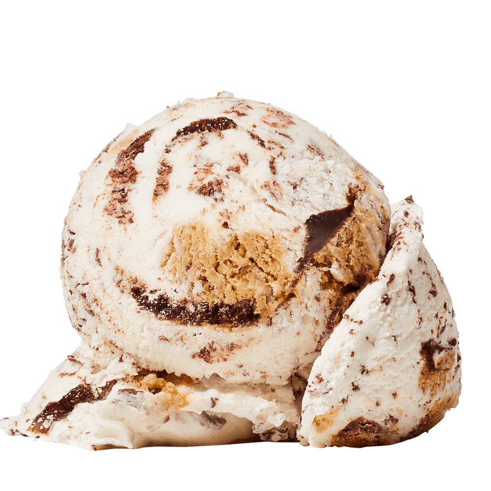 Two scoops of Legendary Cookie Dough ice cream