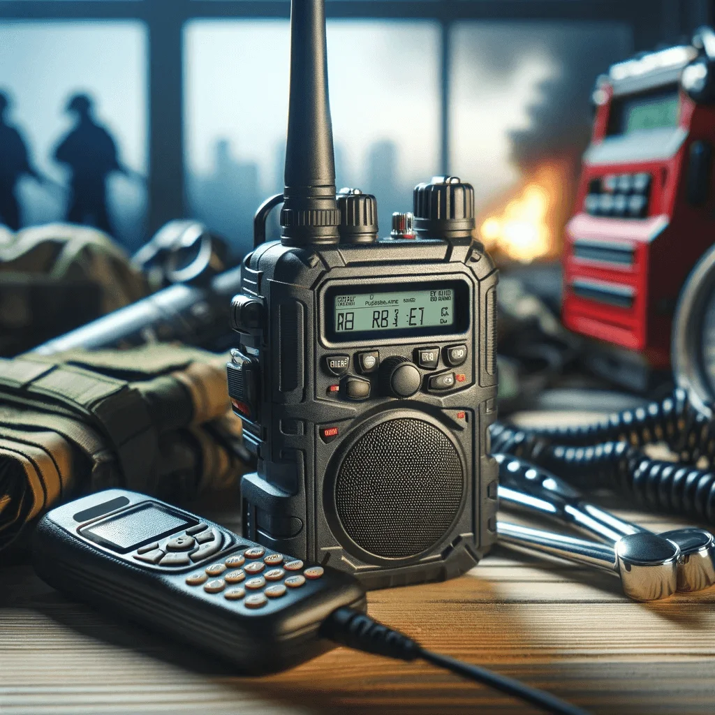 Equipo de radio de emergencia para mantener la comunicación durante desastres, incluyendo radio portátil y walkie-talkies