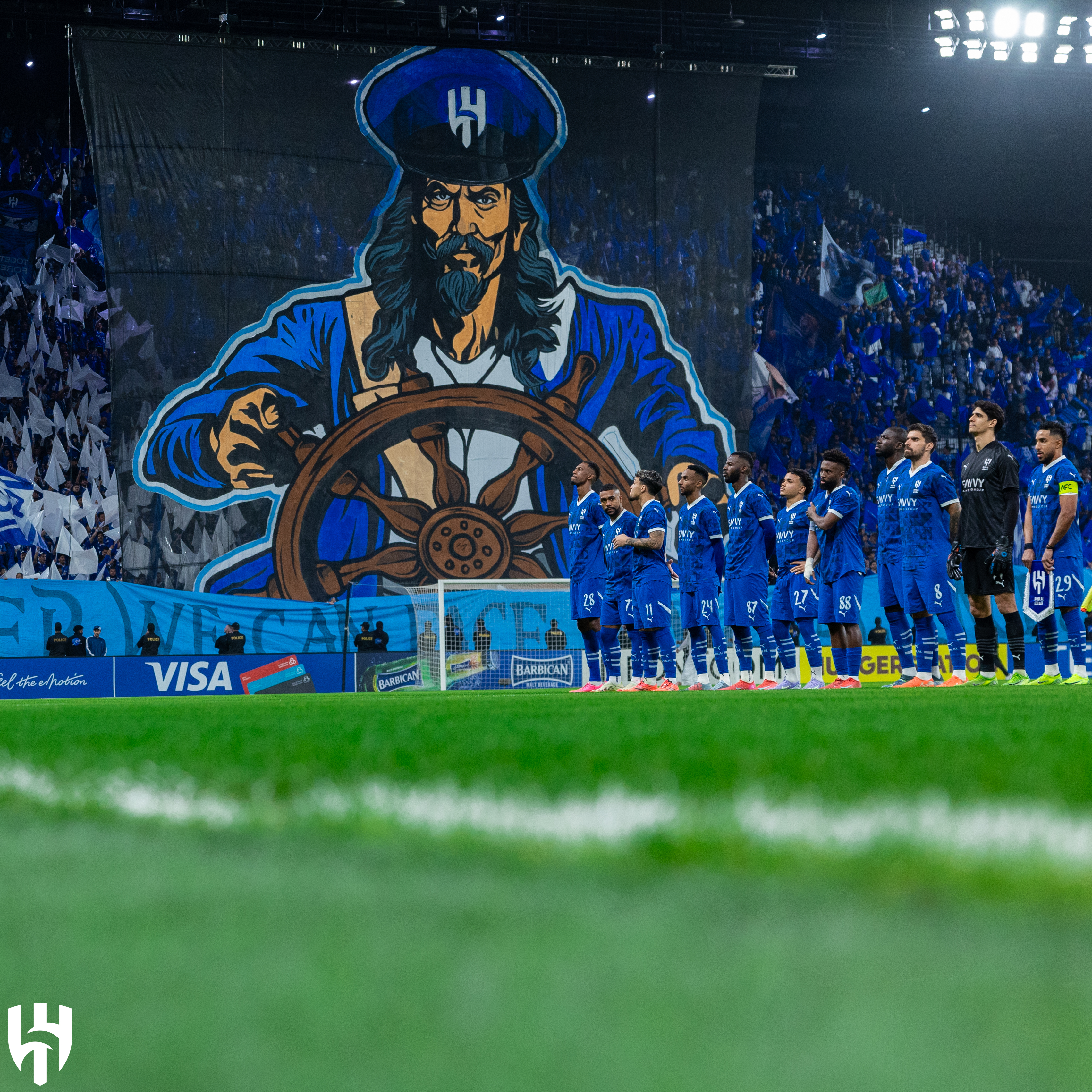 Hilal player line up tifo 2024/25