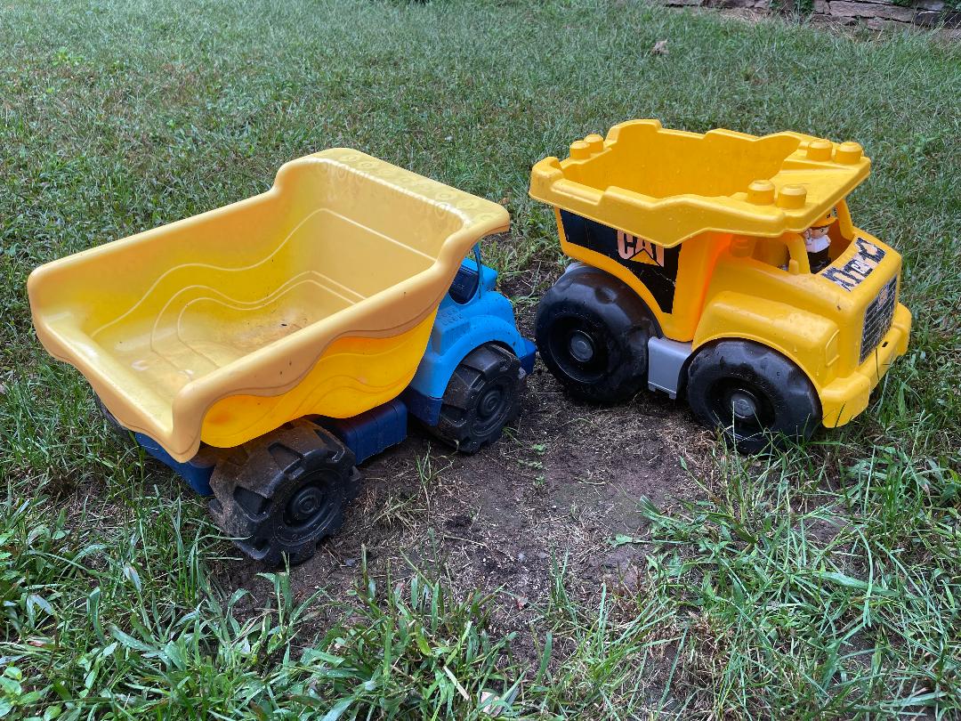 Push Trucks and Cars Outside