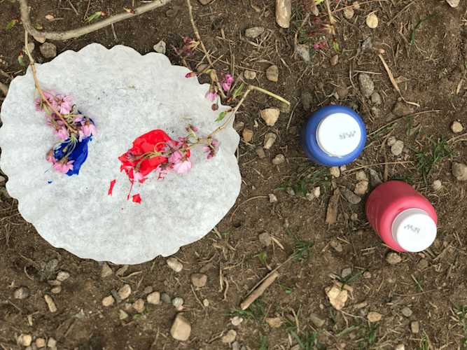 Flower Stamping and Painting