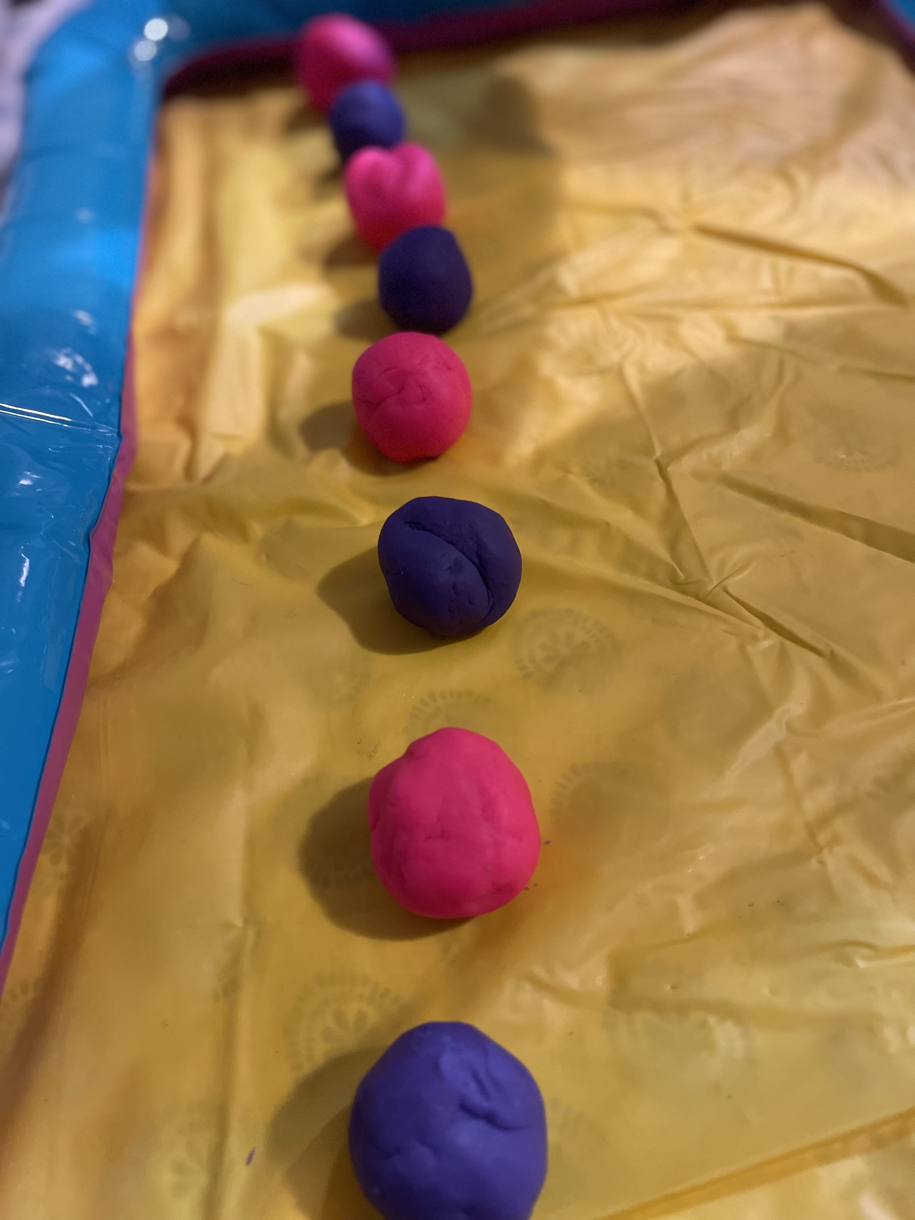 Counting playdough balls