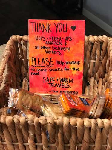 Snacks out for Delivery People