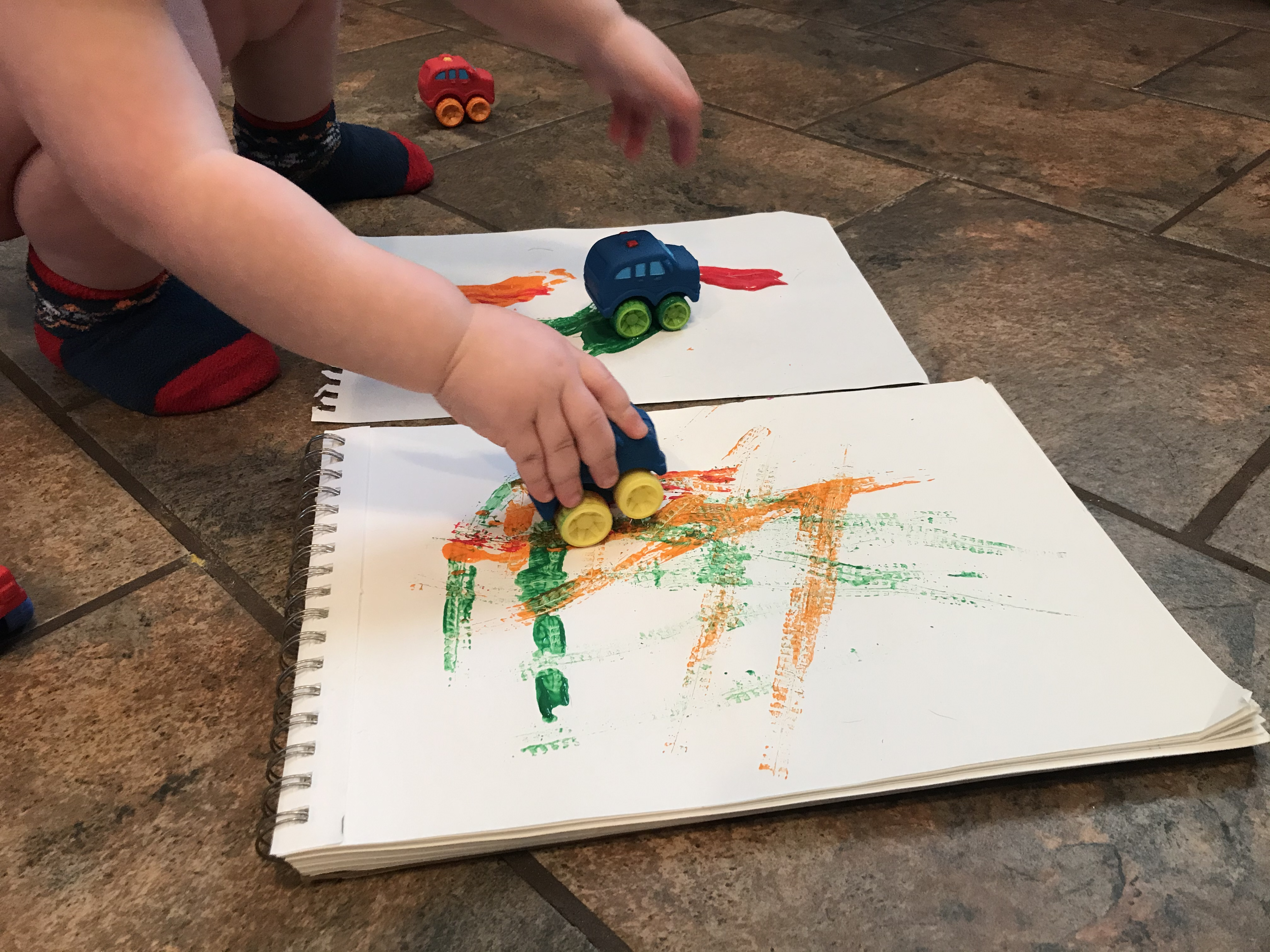 Painting with Trucks and Cars