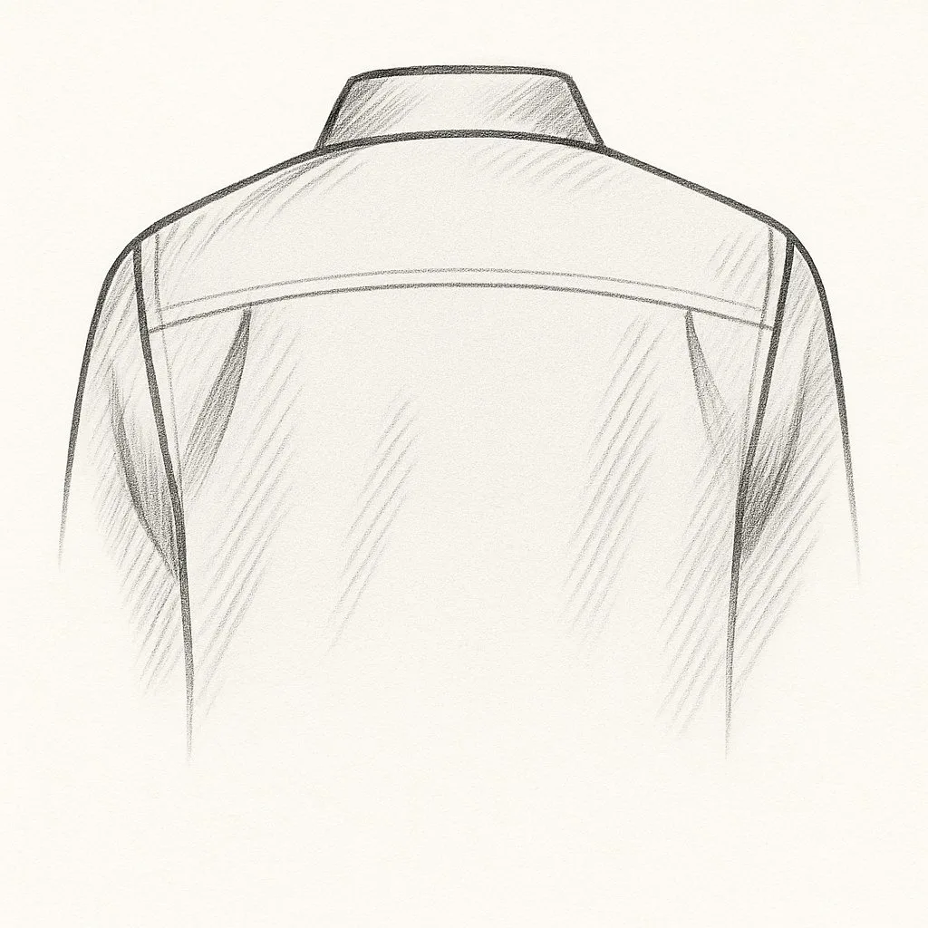 Rückenpasse zwei Falten seitlich