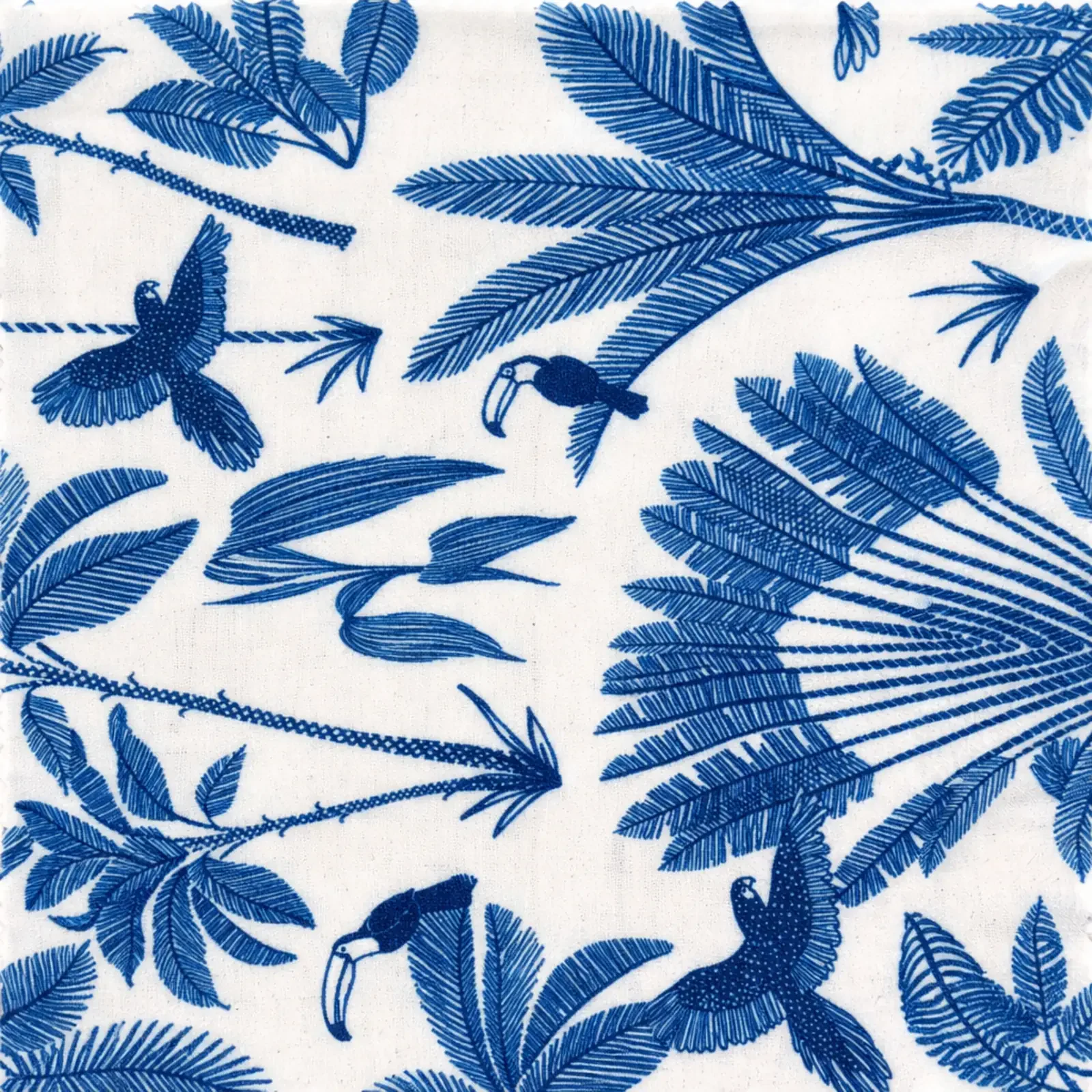 Viskose weiß-türkis