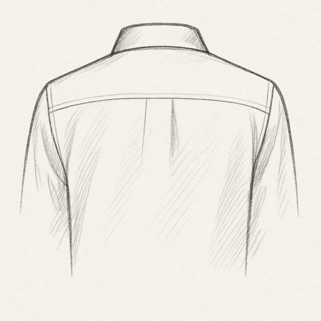 Rückenpasse Falte mittig