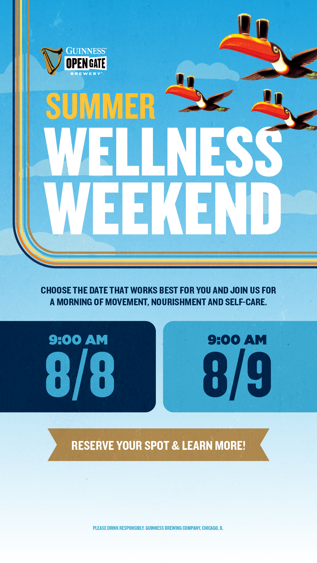 Join us Aug 8th or 9th for a morning of movement, nourishment and self-care from yoga, mud masks, smoothies, and brunch!