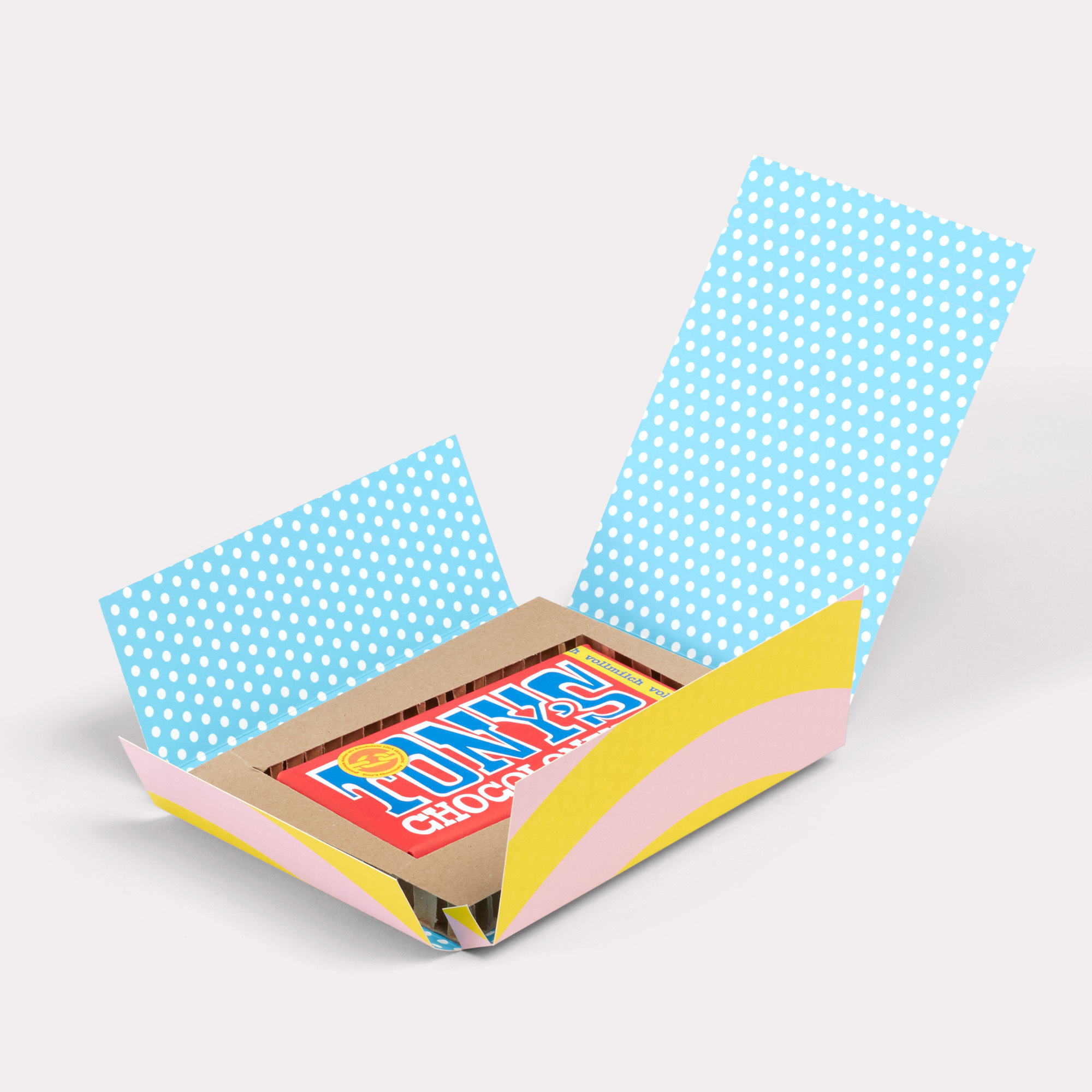Boîtes surprises avec barre de chocolat