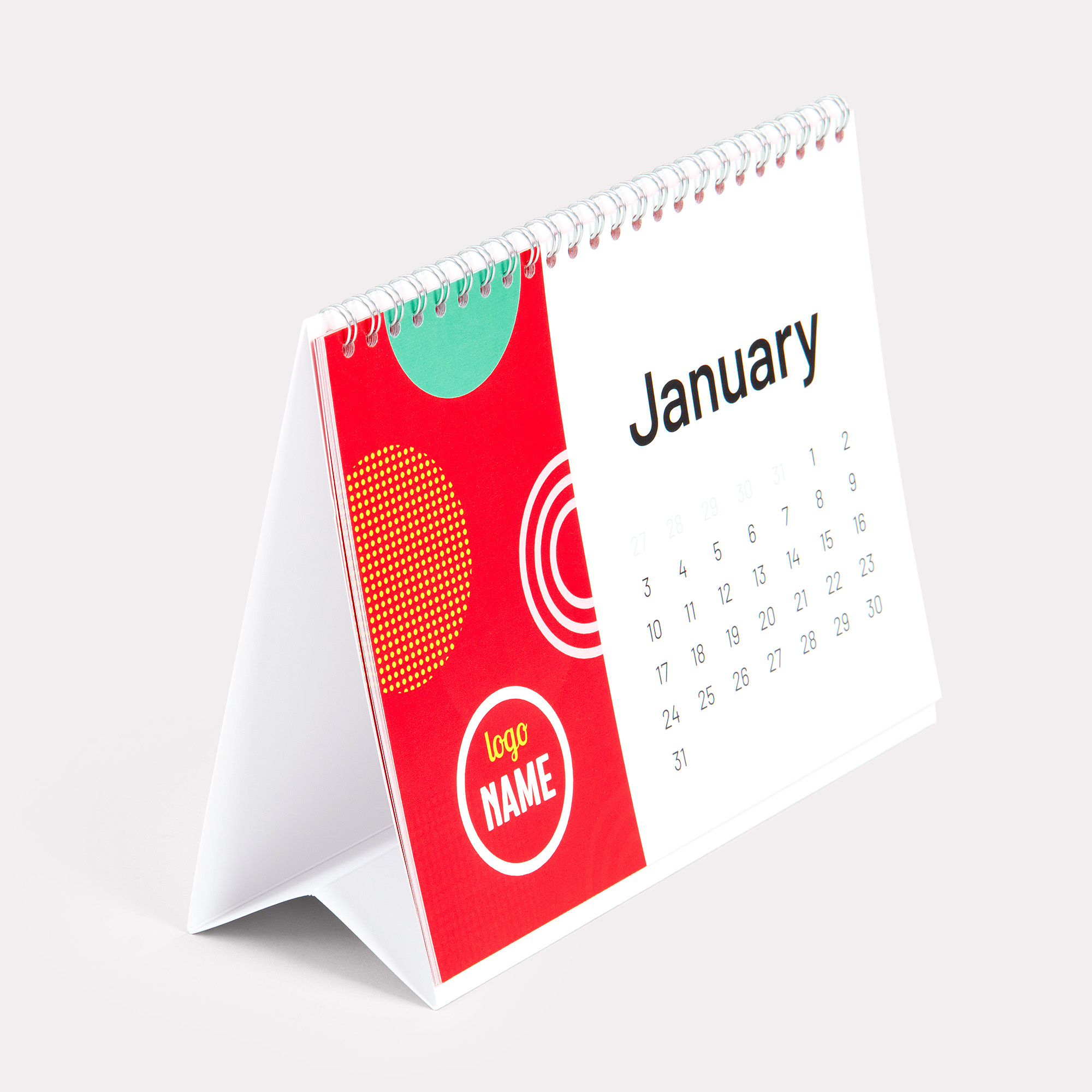Calendriers de bureau avec Wire'O