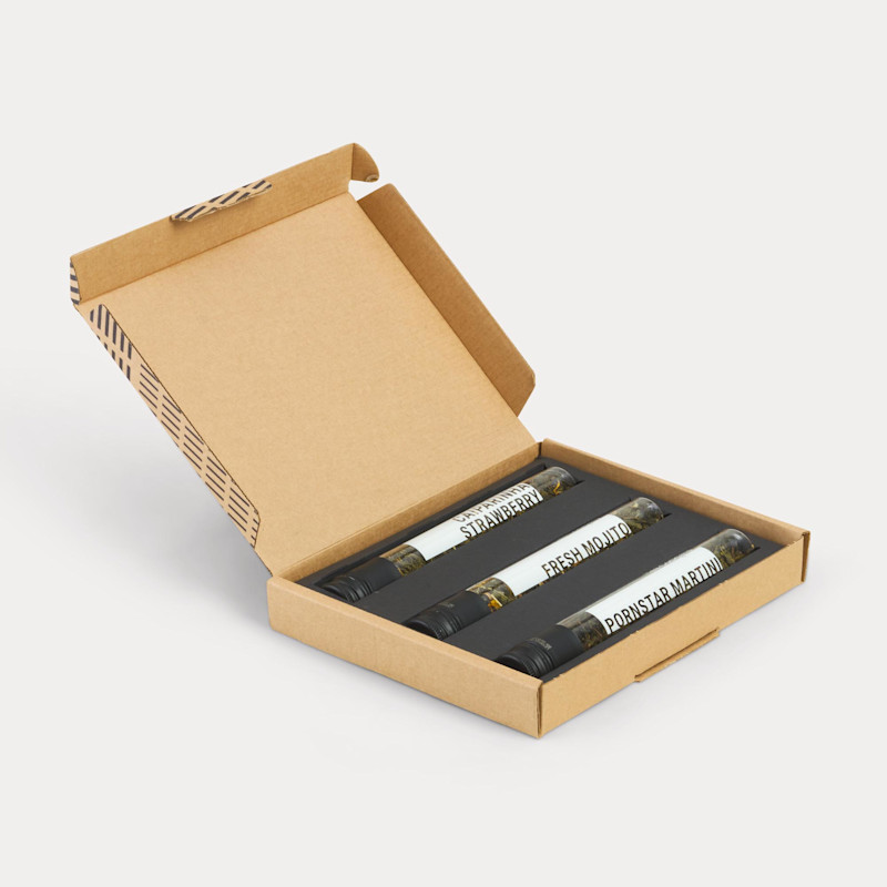 Coffret cadeau avec tubes éprouvettes par thème