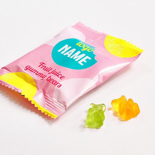 Gommes aux fruits avec 25% de jus de fruits