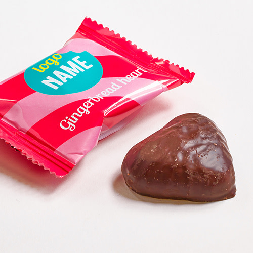 Coeur de pain d'épice enrobés de chocolat