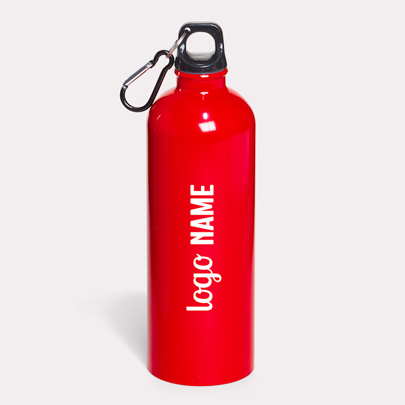 Gourde en aluminium avec mousqueton 750ml