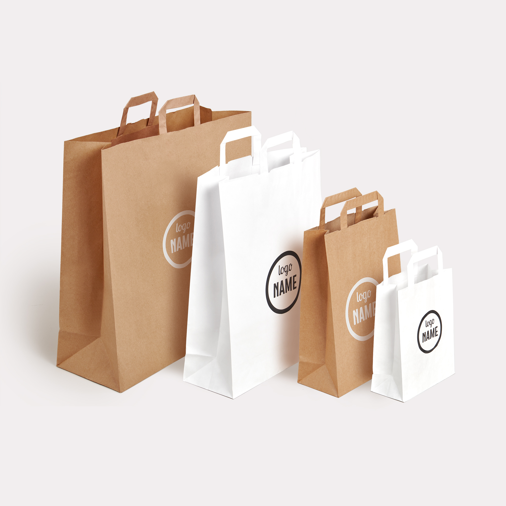 Sacs en papier -anses plates-