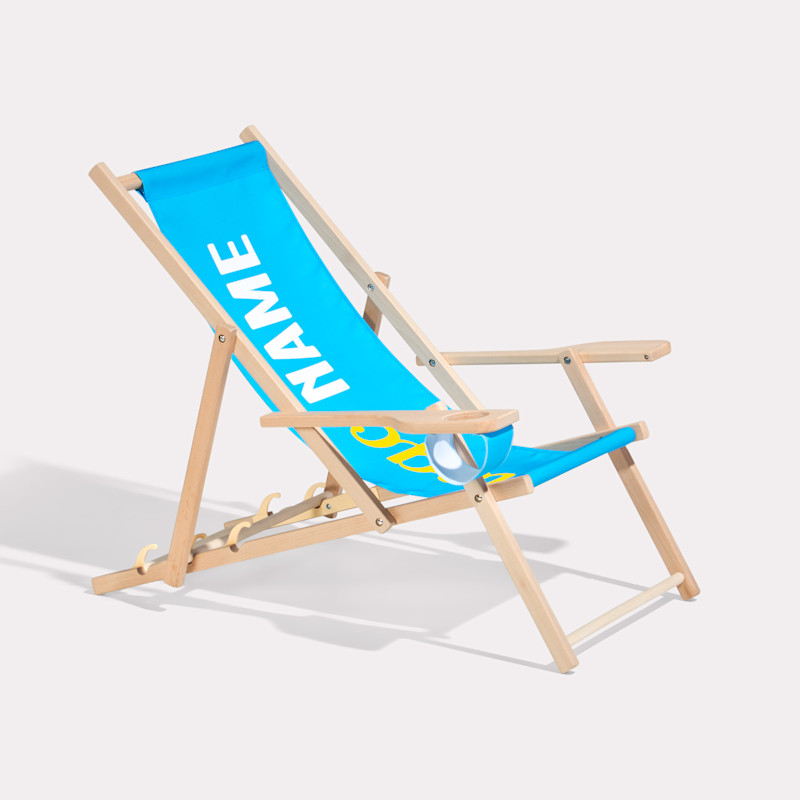 Chaise longue "classic" avec porte-gobelet