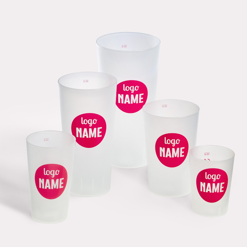 Gobelets réutilisables givrés 