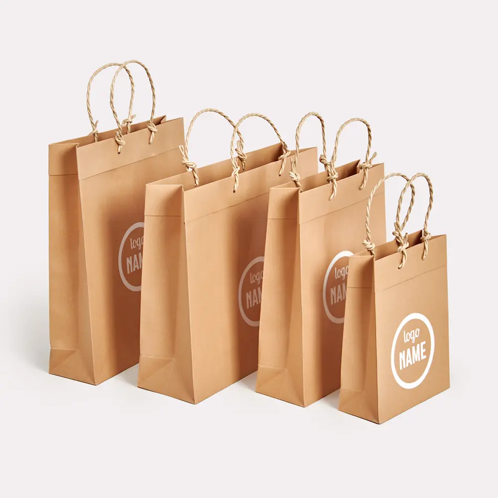 Papieren tassen luxe - gerecycled met papieren koorden