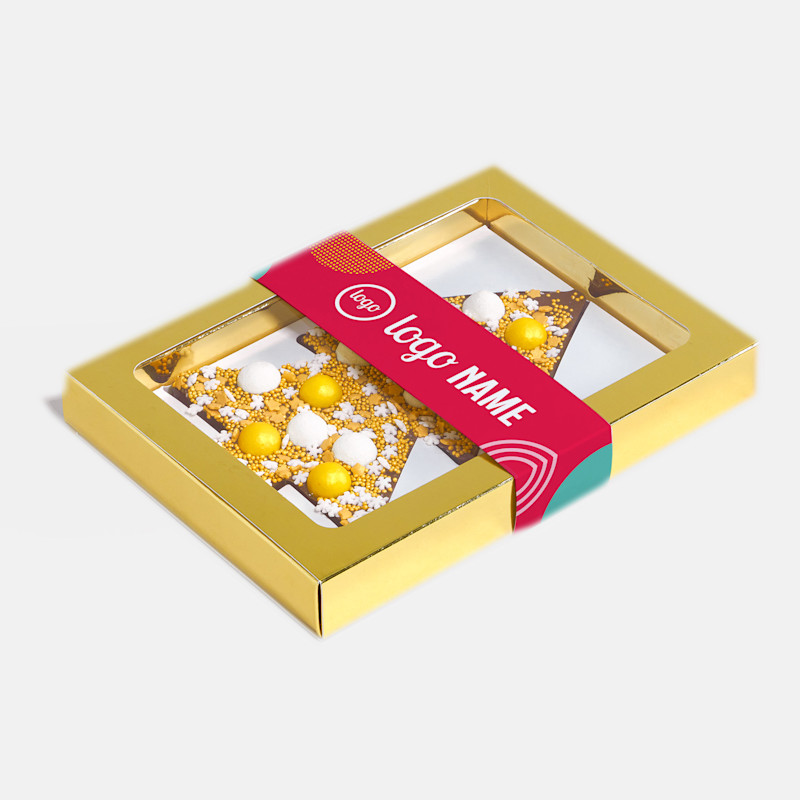 Sapin de Noël en chocolat avec pochette