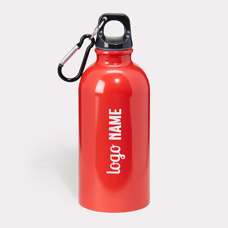 Gourdes en aluminium avec mousqueton 400ml