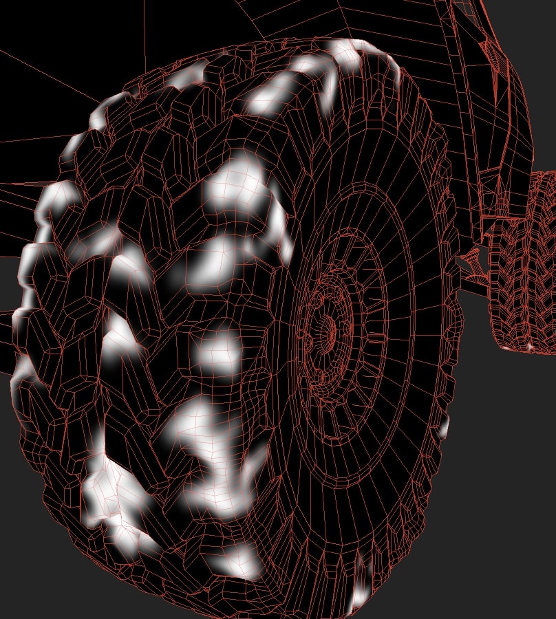创建轮胎的纹理及泥浆效果 - 瑞云渲染