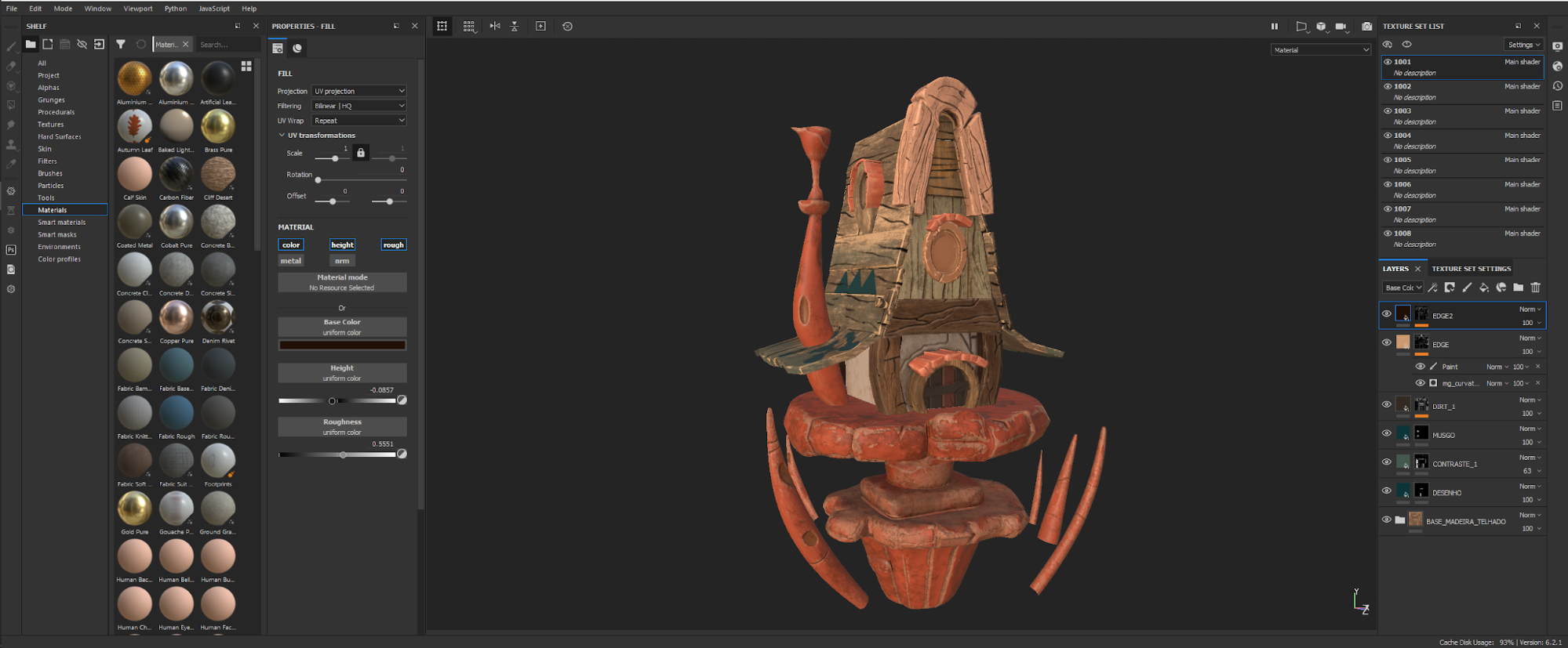 对模型添加基础颜色-Renderbus云渲染农场