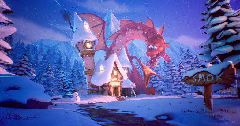 使用Maya，ZBrush创建一个幻想的雪地场景最终效果